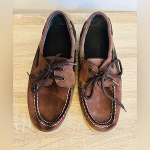 SPERRY TOP SIDERS BROWN BOYS SUEDE
BOAT SHOES SIZE 3M